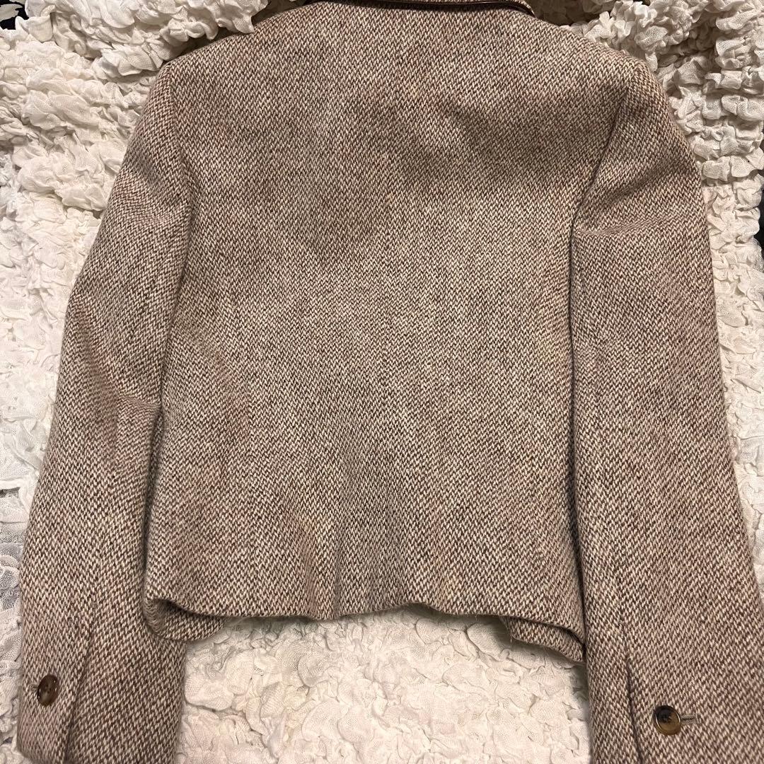 未使用タグ付き 【アヴィエンヌ 生地ハリスツイード】 テーラードジャケット 5万