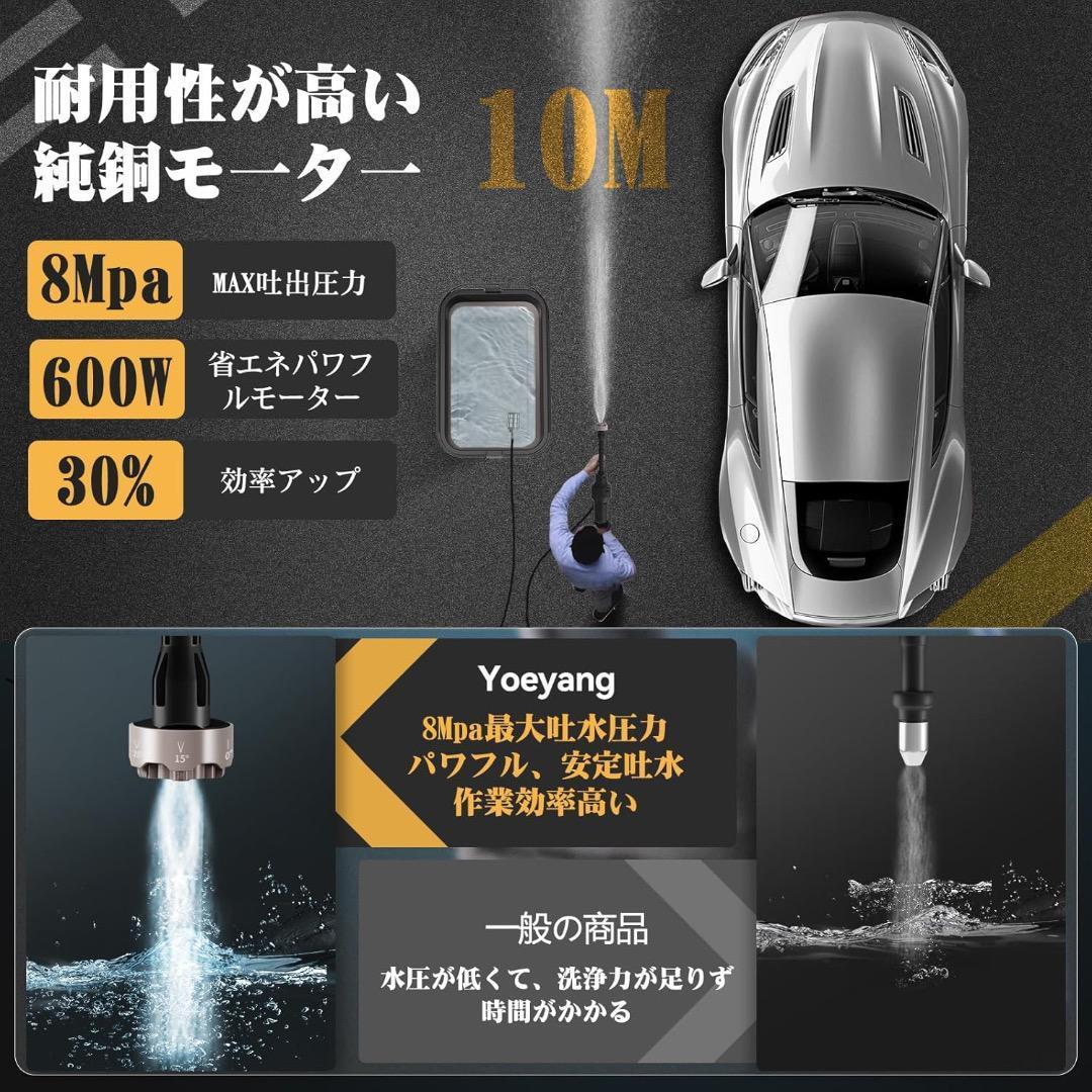 高圧洗浄機 20L折り畳みバケツ付き 8MPa コードレス 充電式