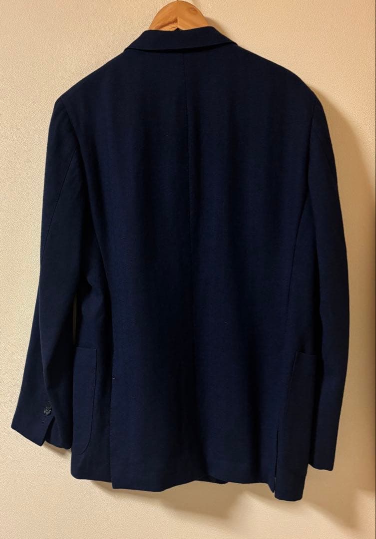BEAMS F ダブルブレスト ジャケット 95 ネイビー 日本製 総裏 秋冬
