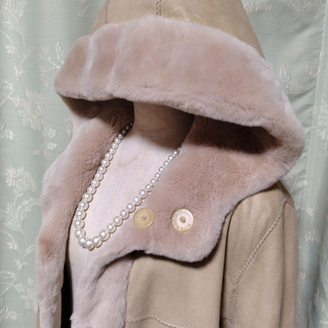 新同使用感無✩レッキス✩フード有✩リバーシブル✩ファーコート✩VITONACCI