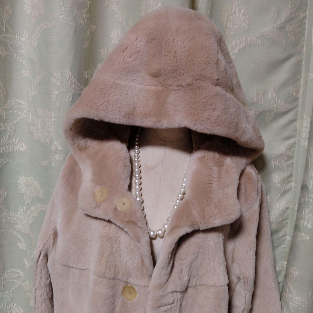 新同使用感無✩レッキス✩フード有✩リバーシブル✩ファーコート✩VITONACCI