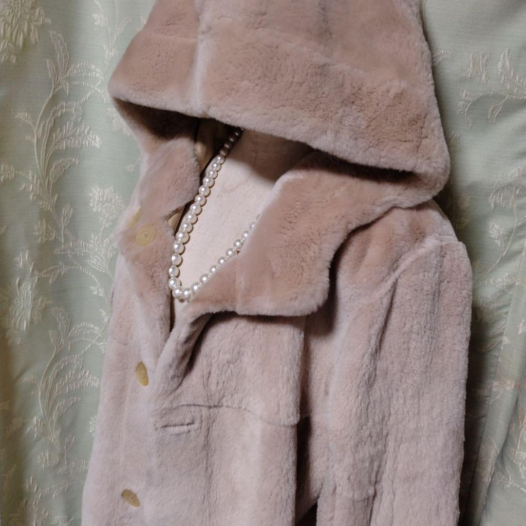 新同使用感無✩レッキス✩フード有✩リバーシブル✩ファーコート✩VITONACCI