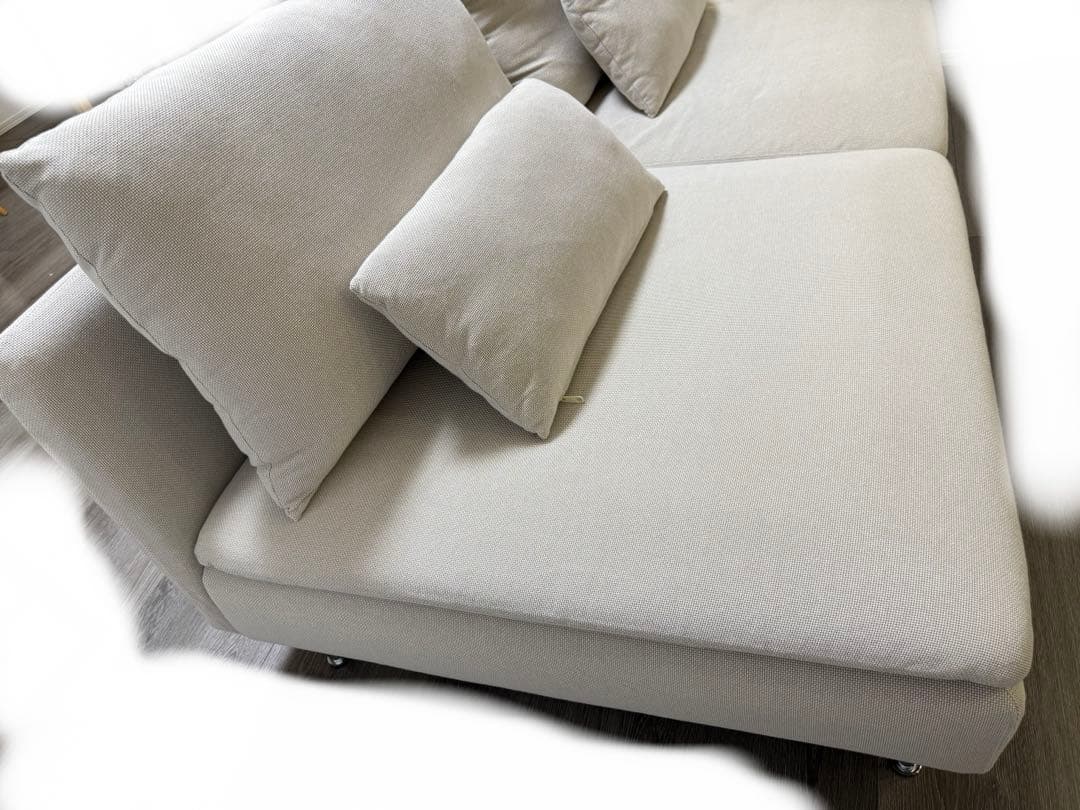 SÖDERHAMN 3人掛けソファ フリドゥナライトベージュ