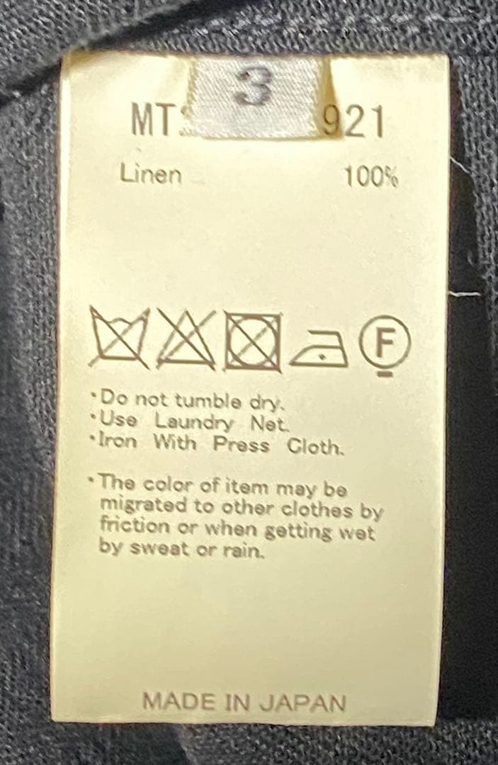 MAATEE&SONS マーティーアンドサンズ リネンジャケット 黒 サイズ3