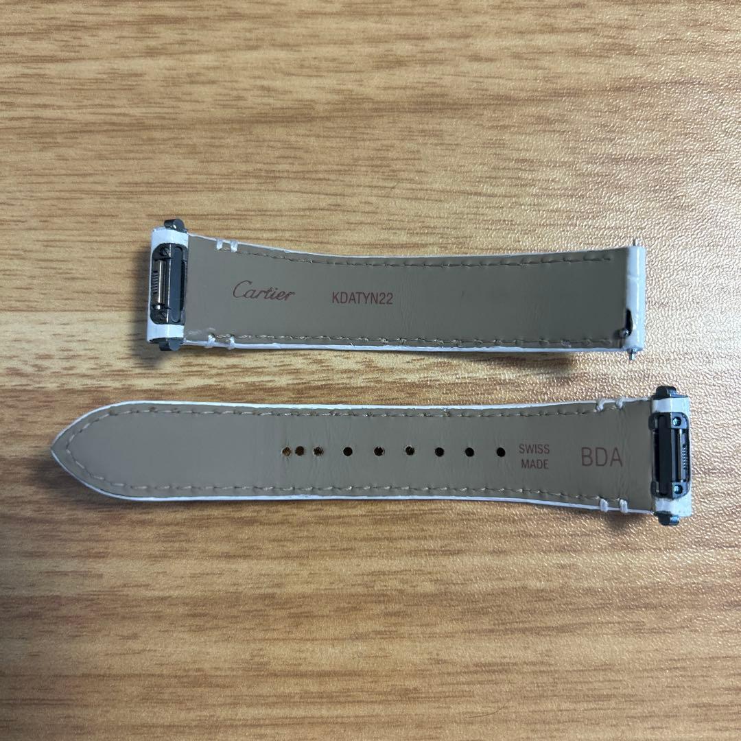 Cartier サントスドゥカルティエ　ホワイトレザーベルト MM 用
