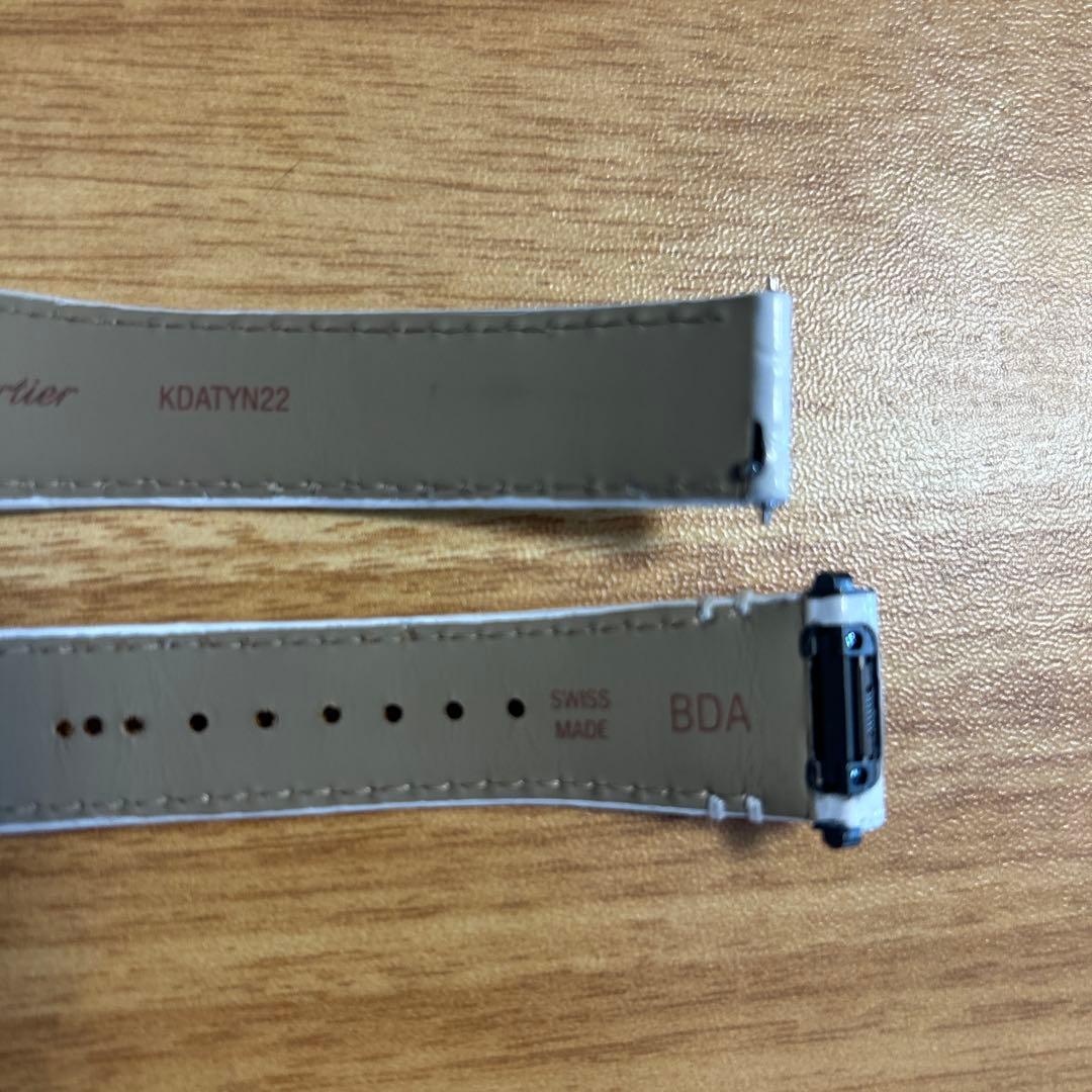 Cartier サントスドゥカルティエ　ホワイトレザーベルト MM 用