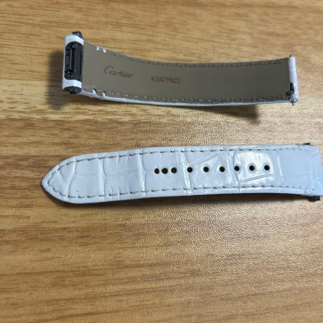 Cartier サントスドゥカルティエ　ホワイトレザーベルト MM 用