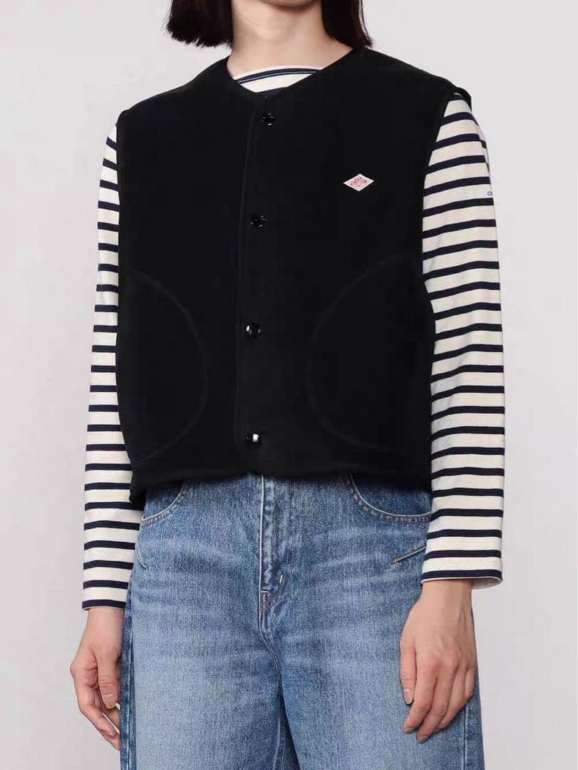 DANTON | フリース カラーレスベスト WOMEN