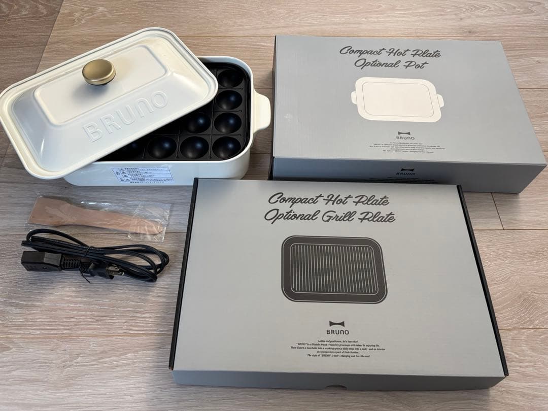 BRUNO たこ焼き器　グリルプレート　セラミック鍋セット