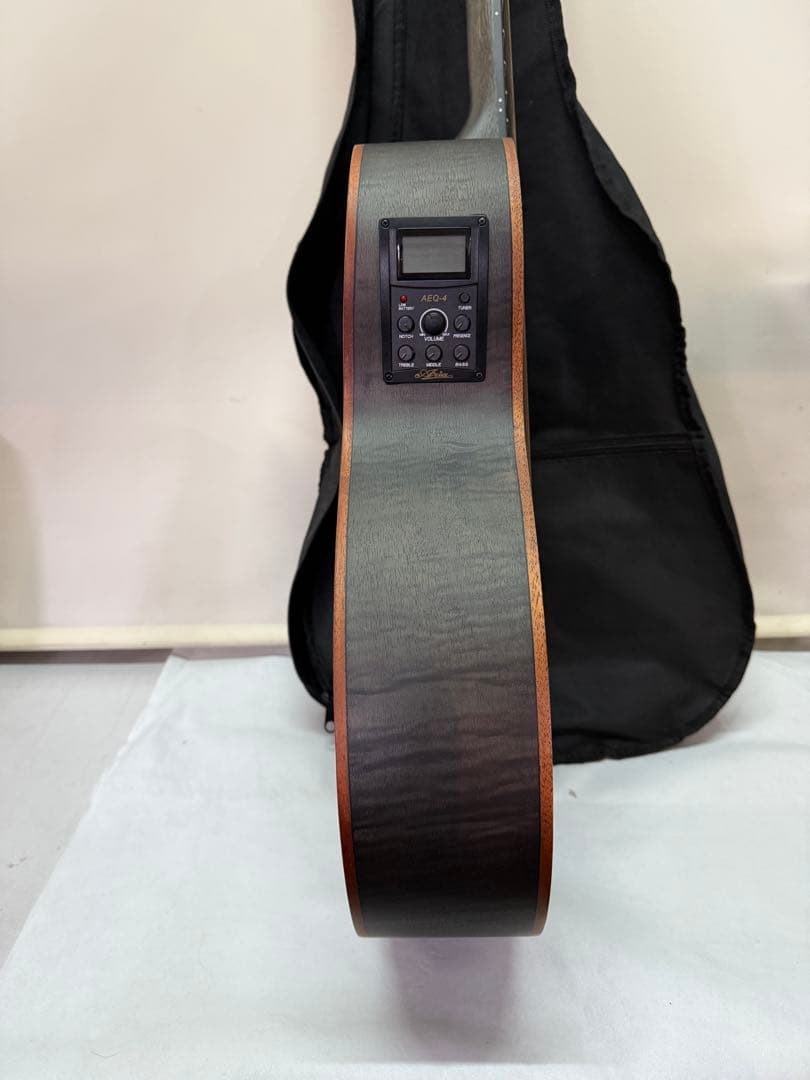 ARIA FET-F2 STBK エレアコ サテン・ブラック　ソフトカバー付き