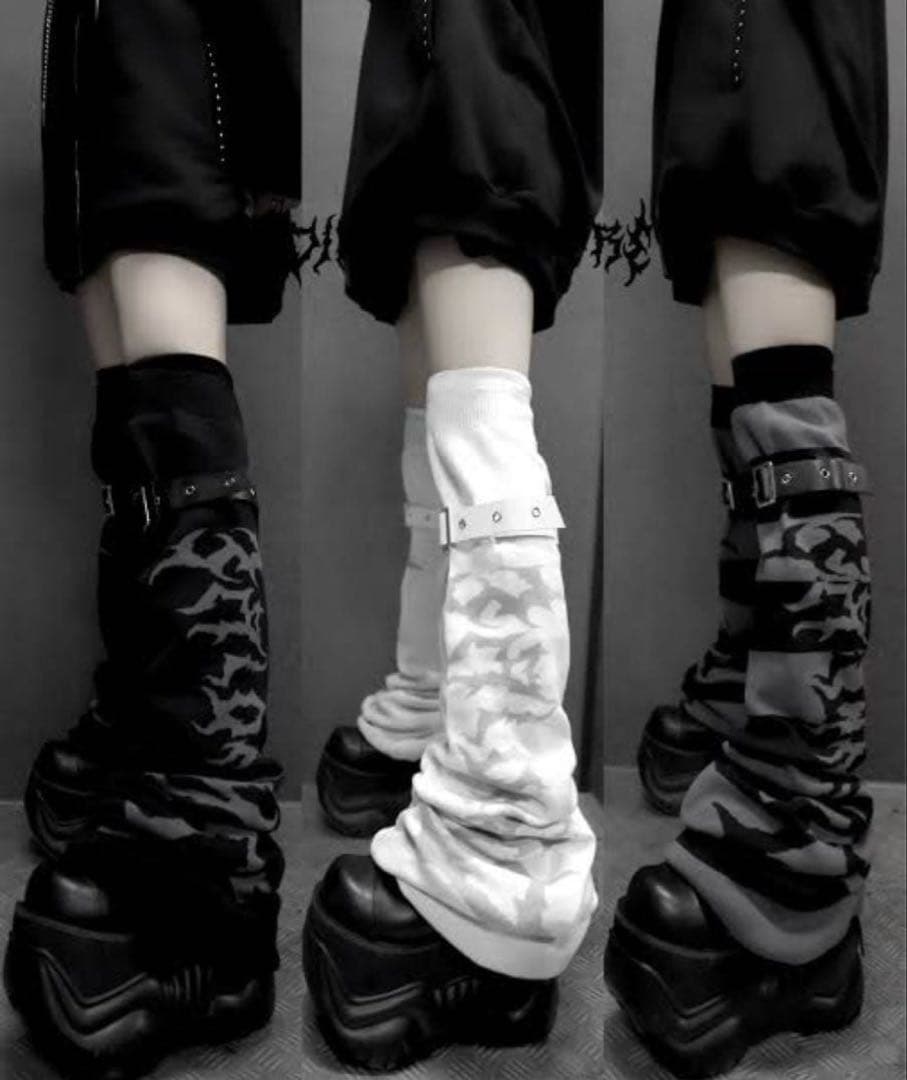 DimMoire BIGロゴニーハイウォーマー ストライプ