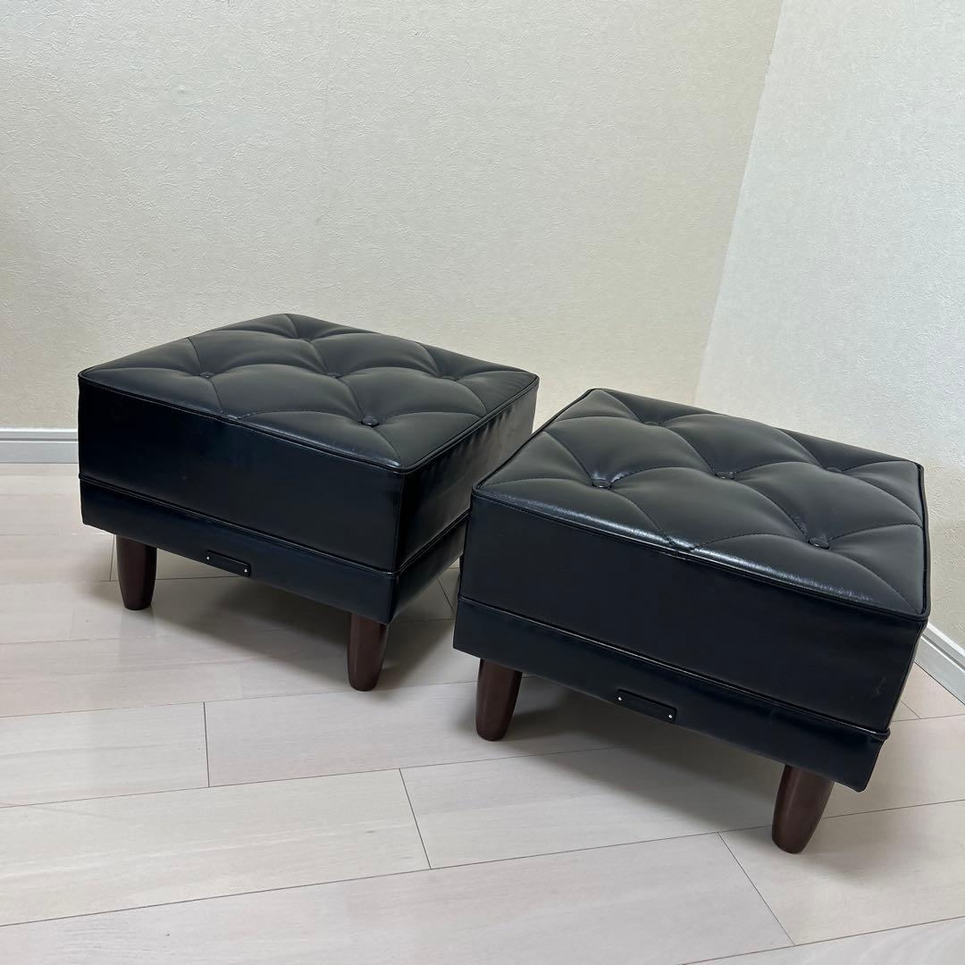 カリモク　60 オットマン ブラック　2個セット ※3月28日(金)に発送します