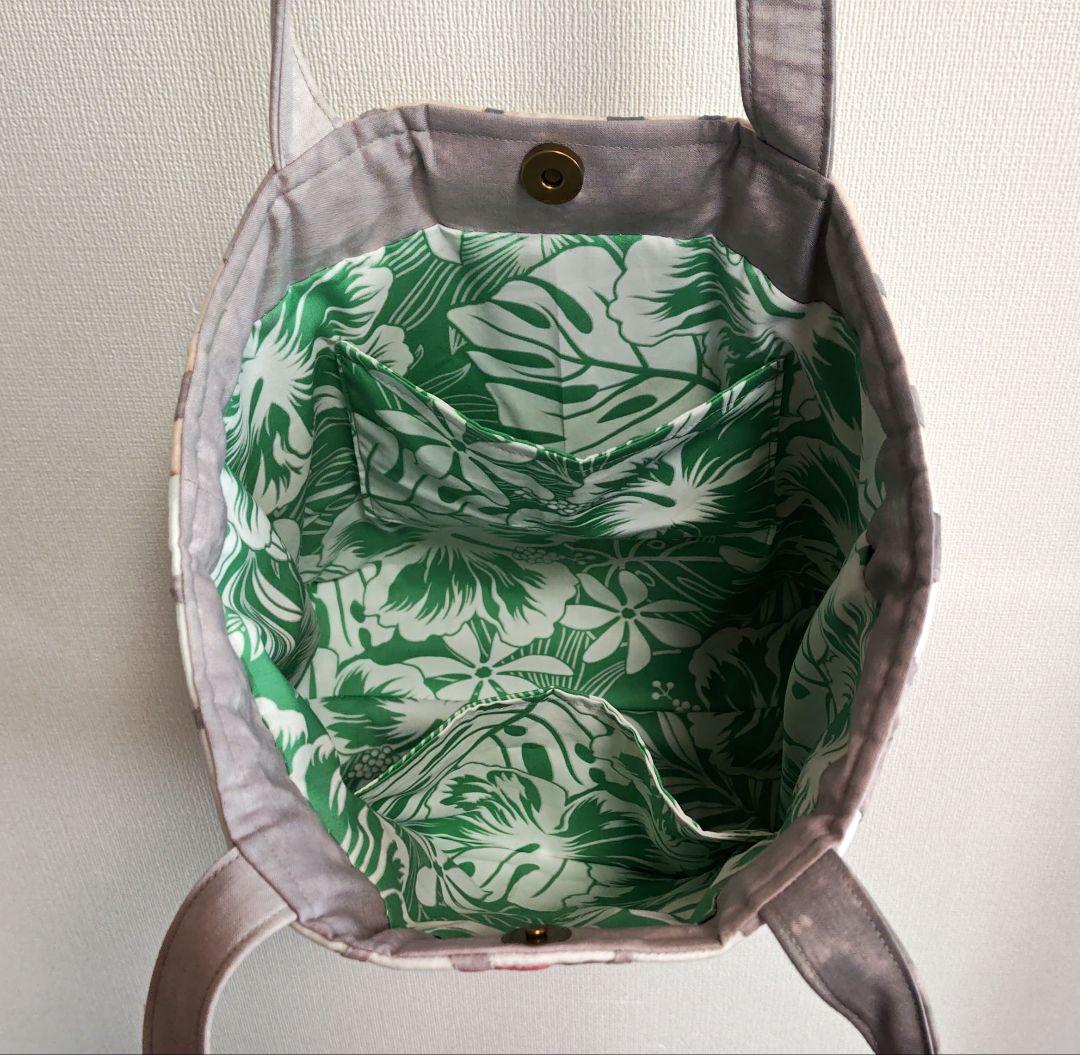 ハンドメイド　ハワイアンキルトバッグ　（胡蝶蘭）