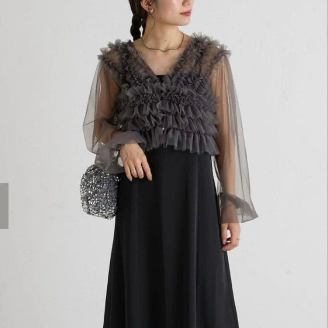 美品♡ディスコート【オケージョン】チュールセットキャミワンピースPSサイズ