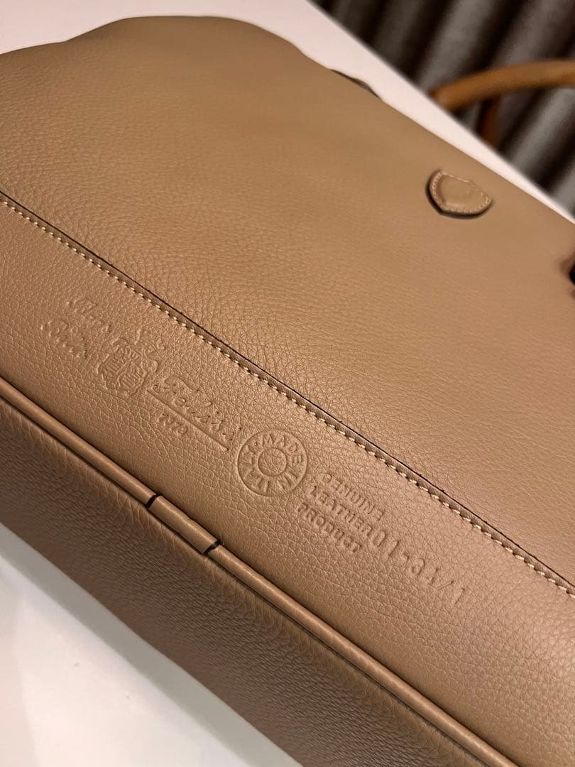 ※cottiさん専用※フェリージ Felisi ベージュレザー ビジネスバッグ