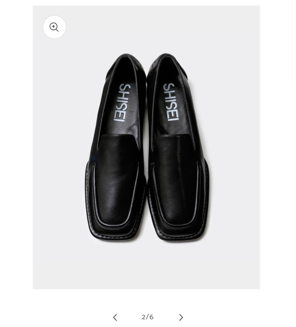 SHISEI シーセイ　SQUARE LOAFERS BLACK