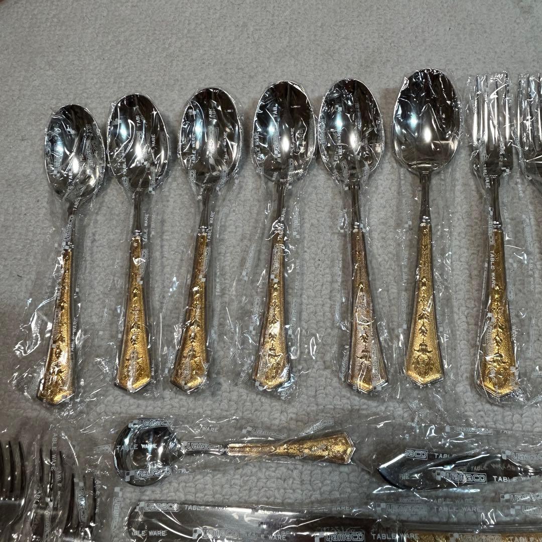 新品未使用品　ヤマコーカトラリーセット　7種類32本セット　18-8ステンレス