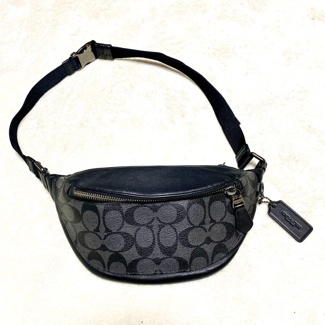 COACH コーチ ウエストバッグ レザー シグネチャー ボディバッグ