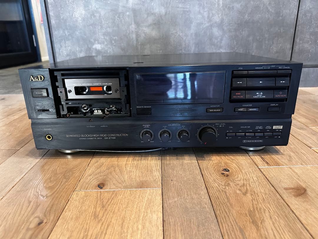 A&D カセットデッキ ブラック