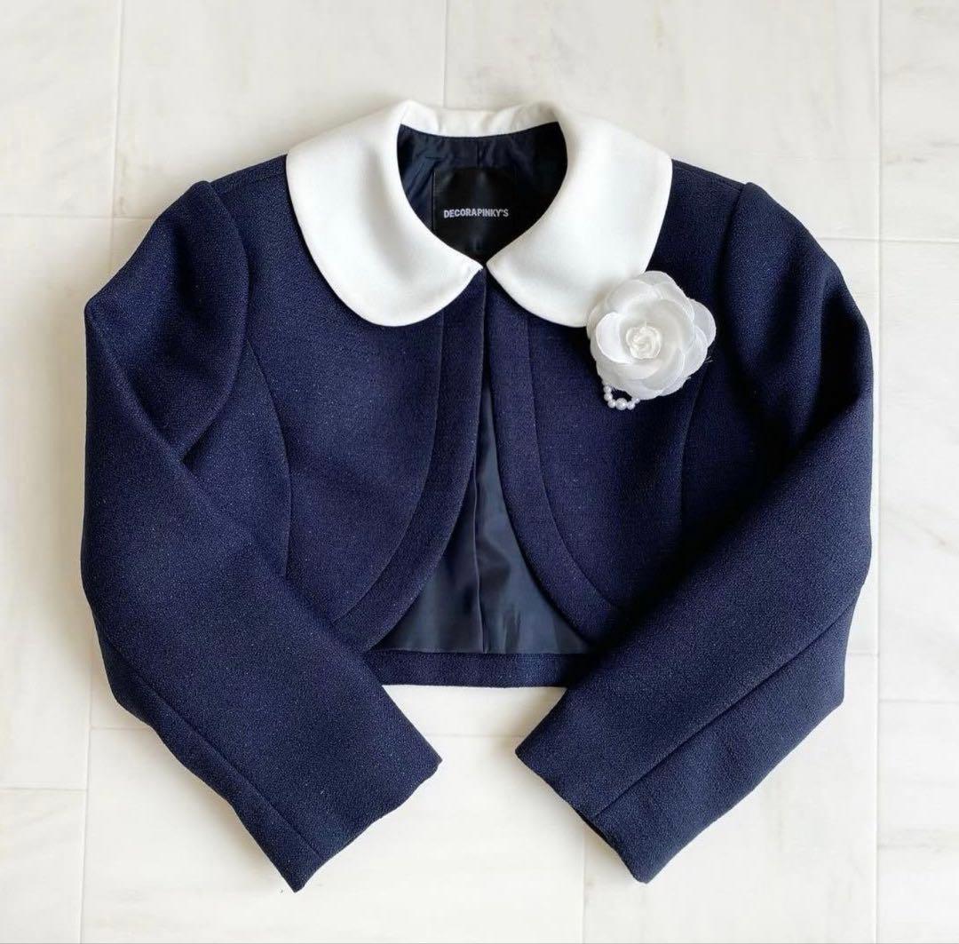 花柄パープル　女の子フォーマル 130 入学 結婚式 お呼ばれ 発表会