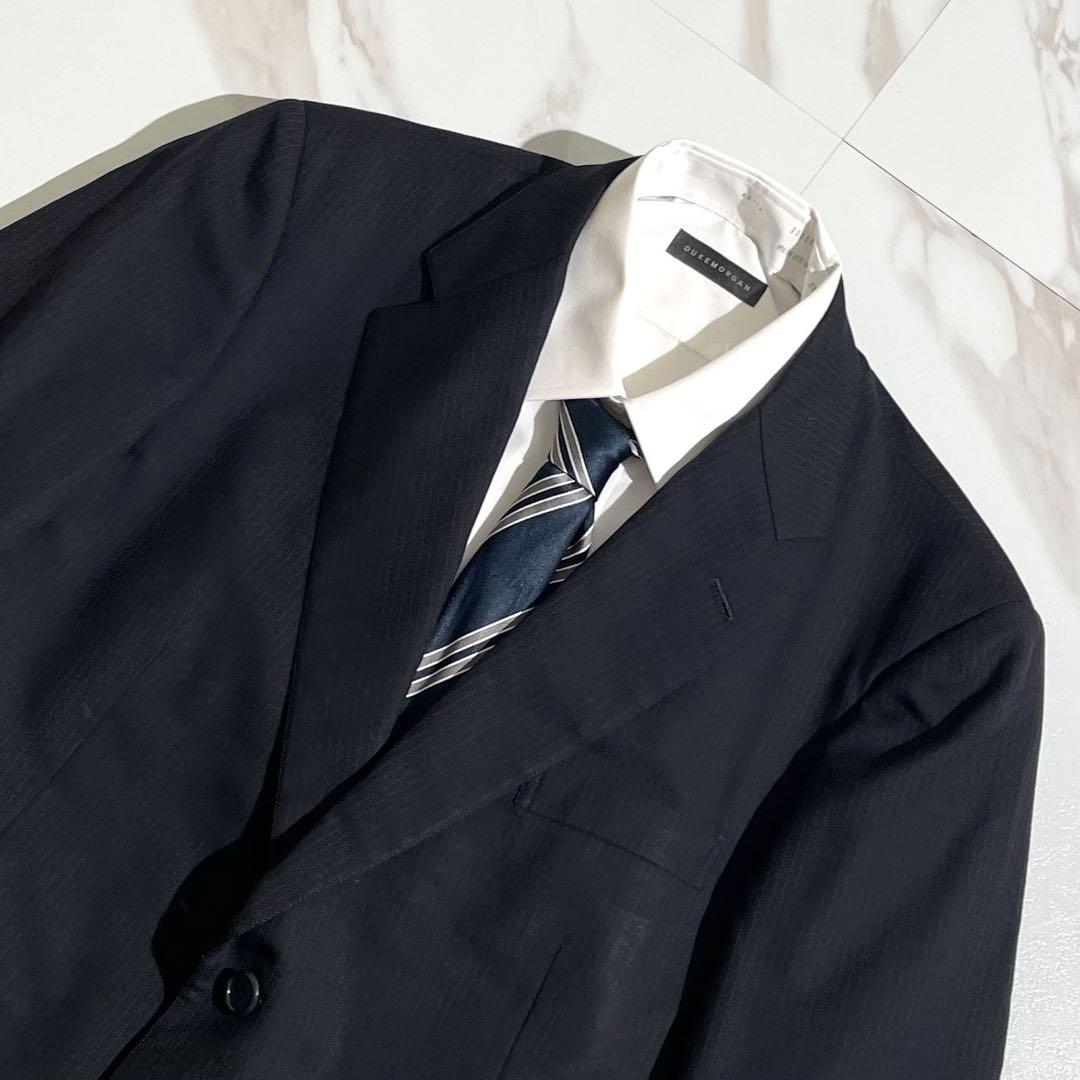 Brookes brothers ネイビー ストライプ ビジネススーツ