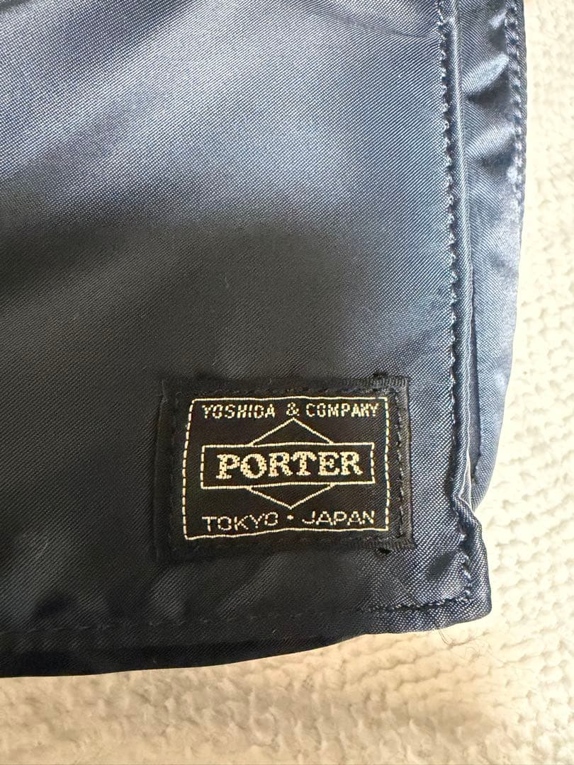 PORTER タンカー ショルダーバッグ アイアンブルー s やや汚れあり