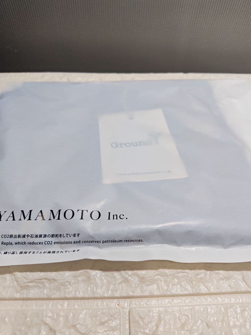 ヨウジヤマモト　GroundYメッシュ素材 長袖Tシャツ 花柄 黒