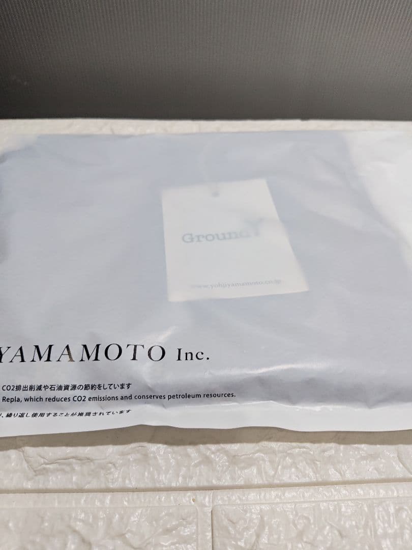 ヨウジヤマモト　GroundYメッシュ素材 長袖Tシャツ 花柄 黒