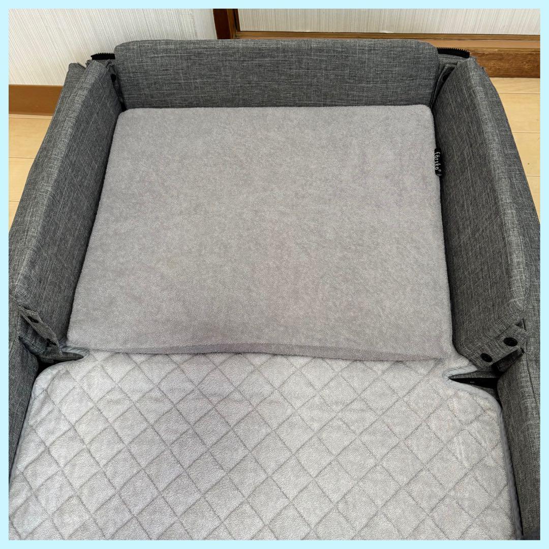 【美品❣️送料込】farska ファルスカ コンパクトベッドフリー ベビーベッド⭐︎