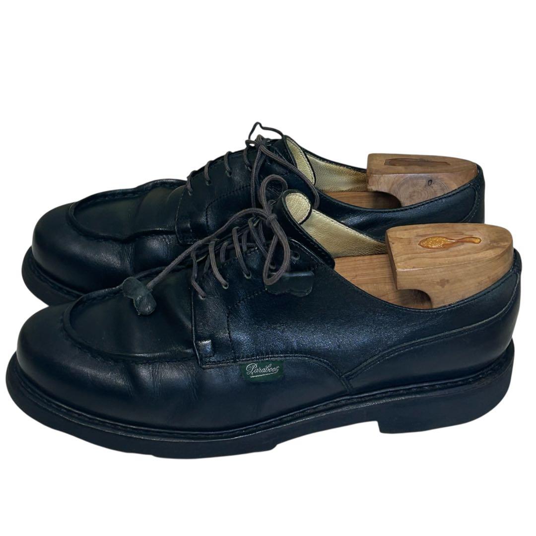 シクラメン パラブーツ シャンボード Uチップシューズ　ブラック 24cm