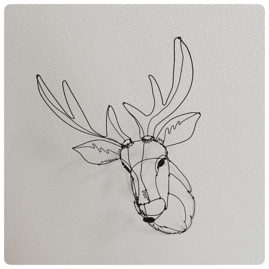 ワイヤーアート　ワイヤークラフト　鹿さん