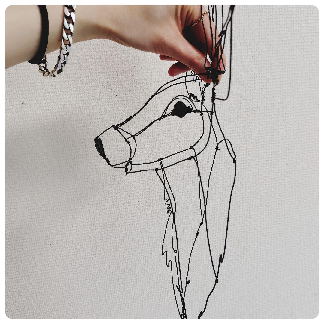 ワイヤーアート　ワイヤークラフト　鹿さん