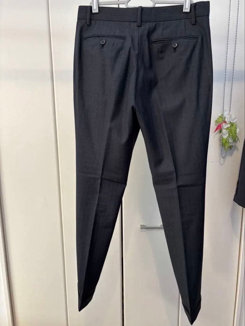 【美品】ポールスミス 2Bスーツ グレーストライプ REDA 日本製 Mサイズ