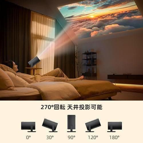 【超小型＆軽量ただ310g！2026年最新登場！スマホ接続可能◎超短焦点◎27a