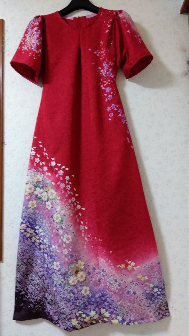 振袖リメイクドレス