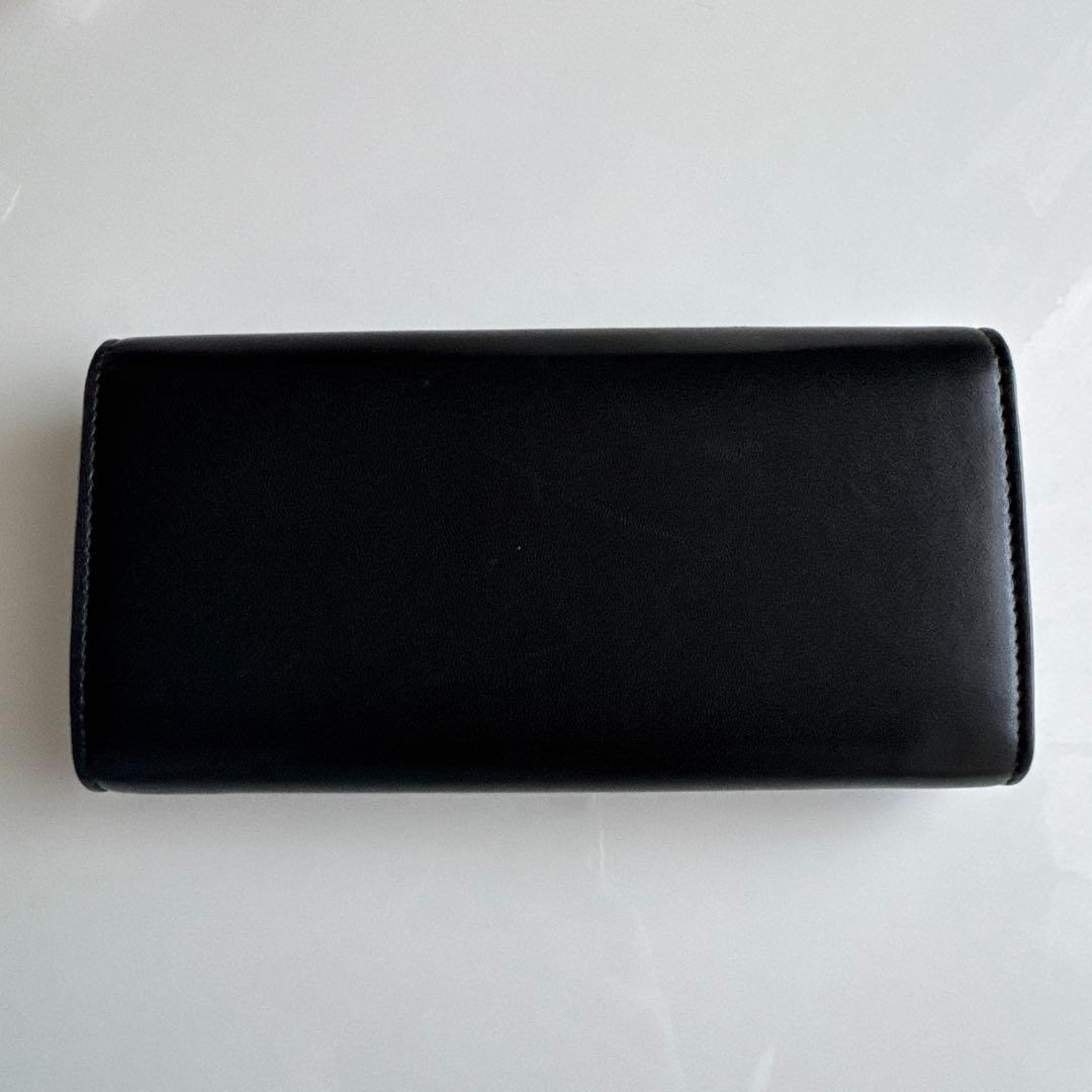 【匿名配送】セリーヌトリンオフ長財布黒レザー