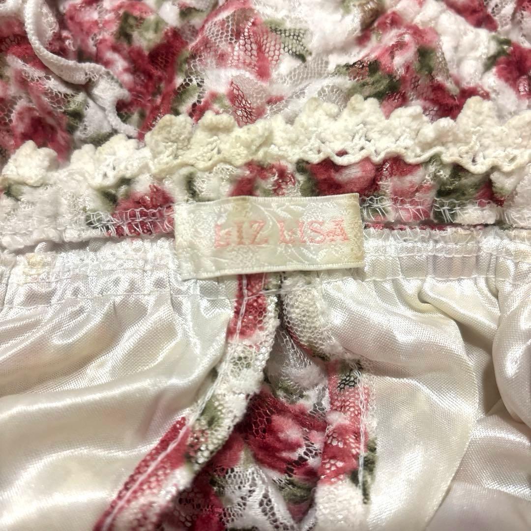 LIZLISA リズリサ フラワー ワンピース 伸縮 レース 姫カジ 森ガール