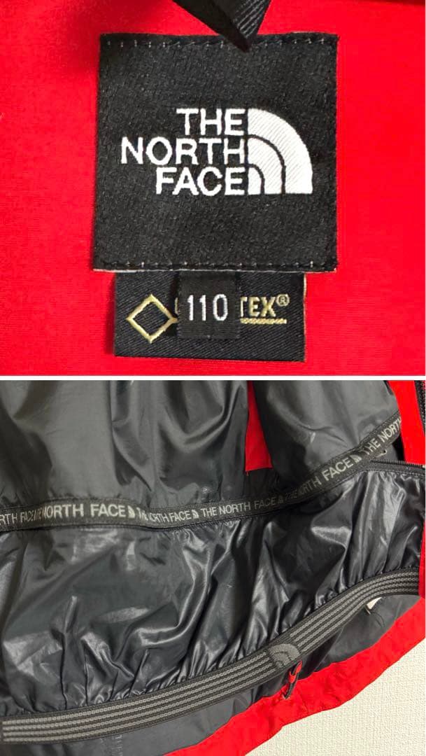 ノースフェイス キッズ 110 マウンテンジャケット GORE-TEX 赤 FR
