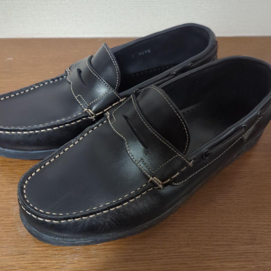 Paraboot　BEAMS別注　紺レザー デッキシューズ スリッポン