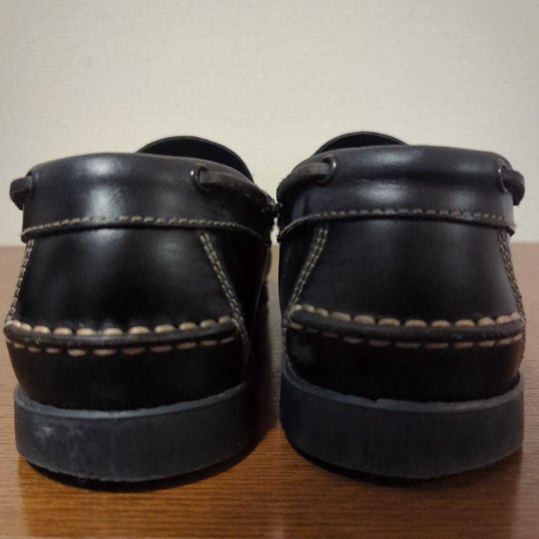 Paraboot　BEAMS別注　紺レザー デッキシューズ スリッポン