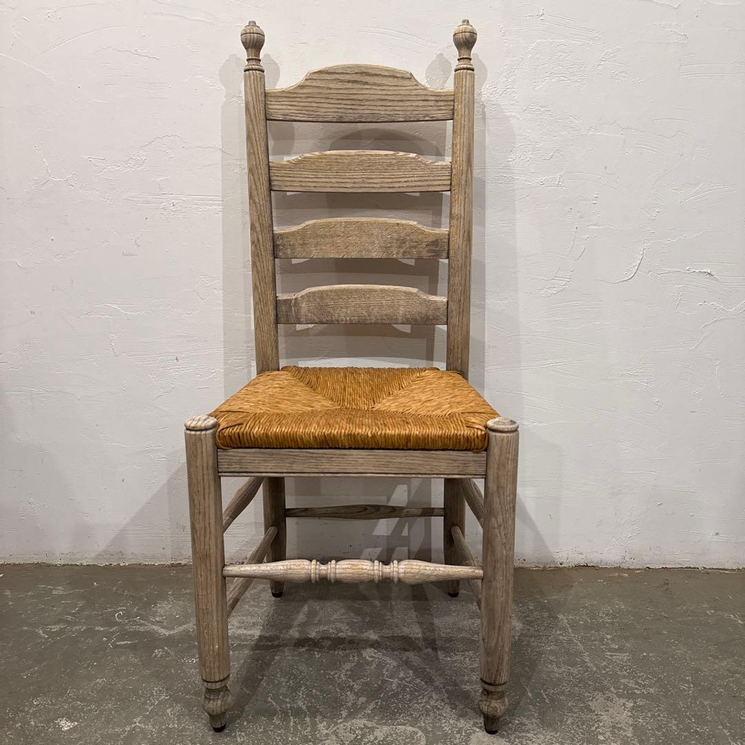 CASAダイニングチェア　カフェチェア　藁座面　剥離