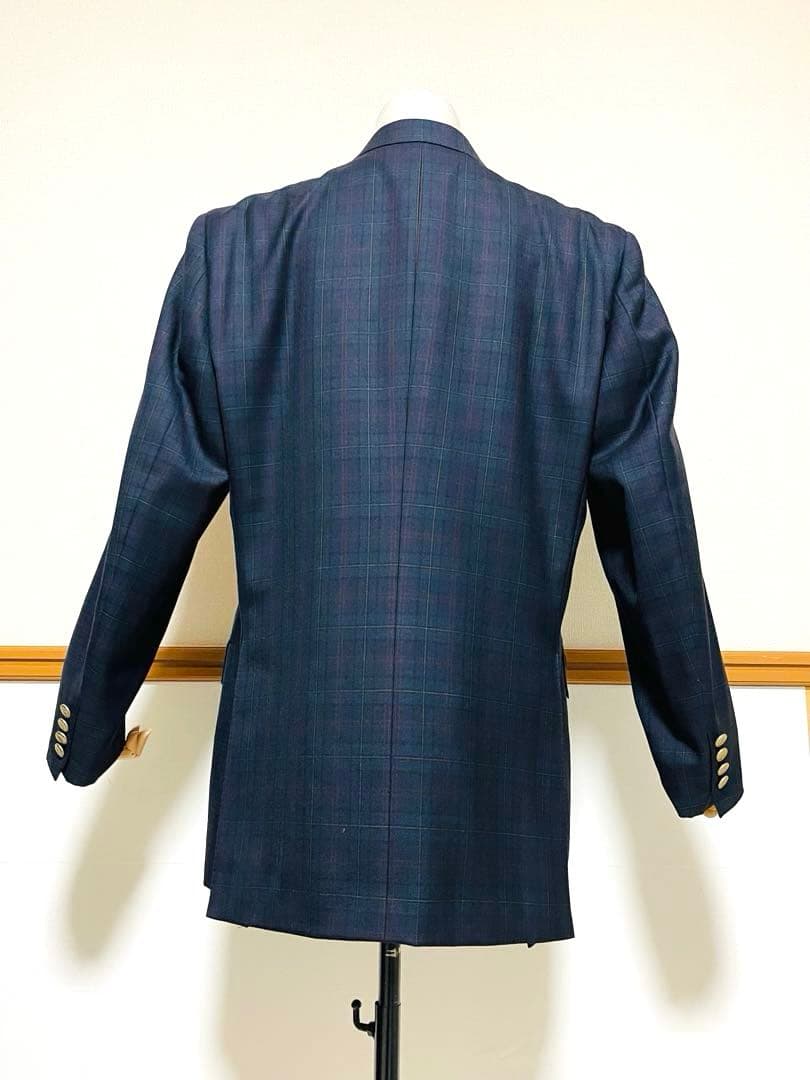 極美品 バーバリー ダブル 紺ブレ 6ボタン 金ボタン ＸL相当 イギリス製