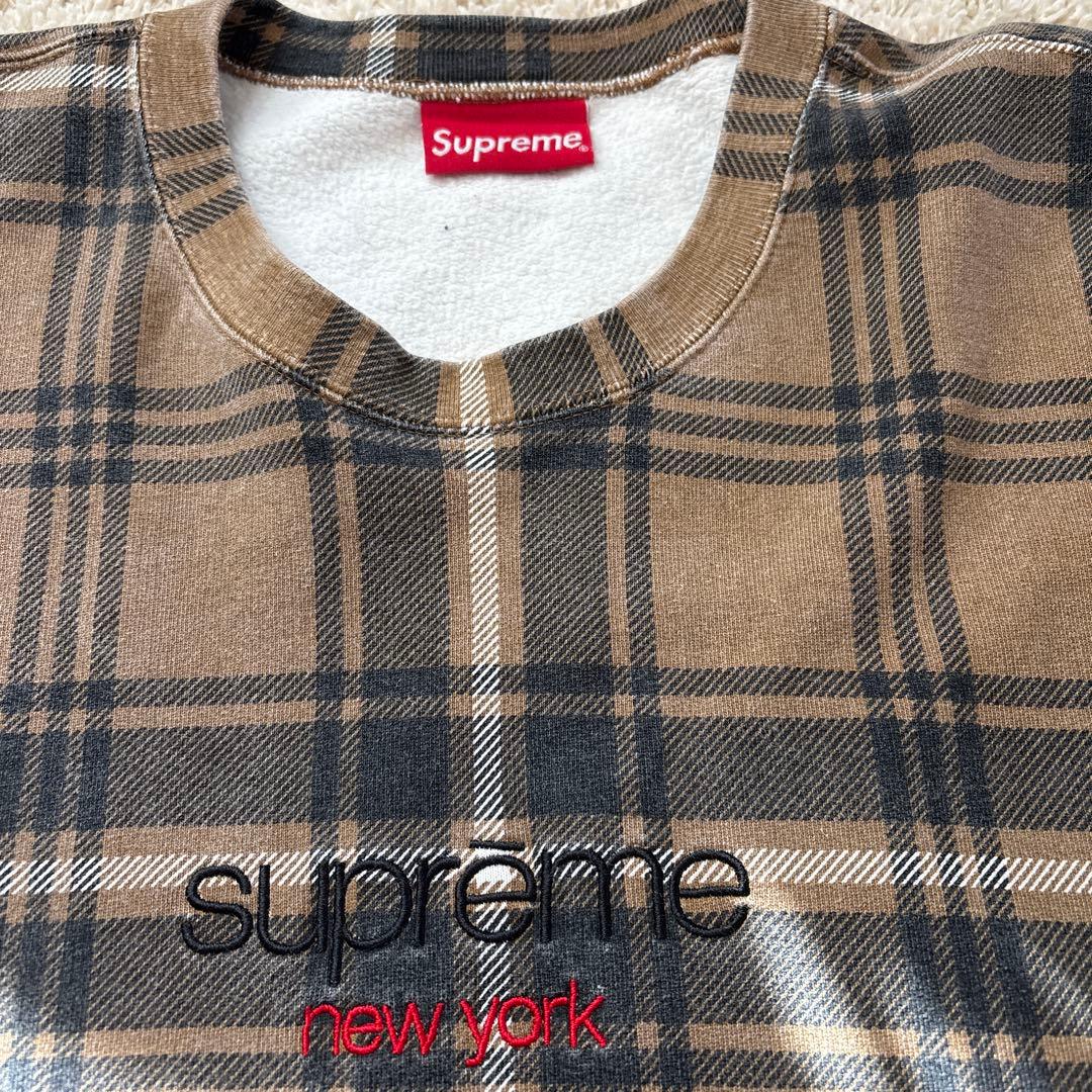 Supreme チェック柄 トレーナー　スウェット