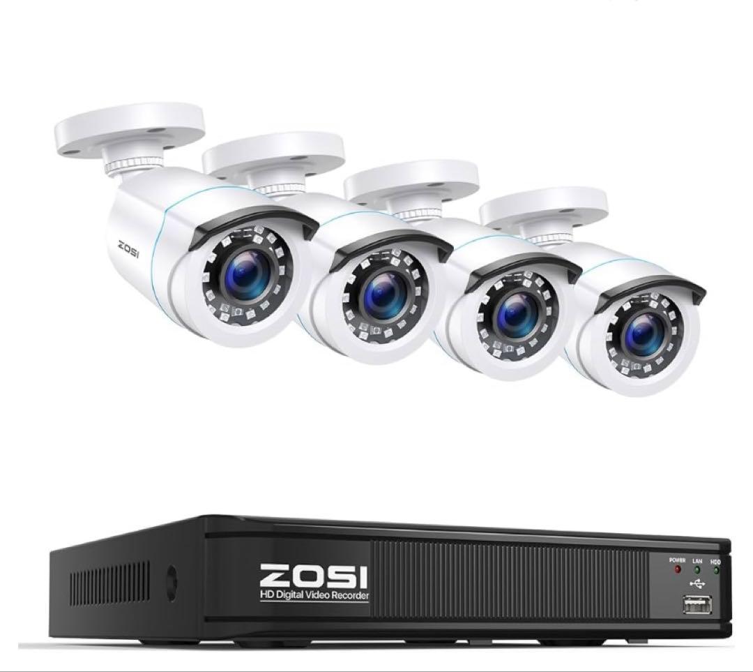 ZOSI 防犯カメラセット 4台 + DVR