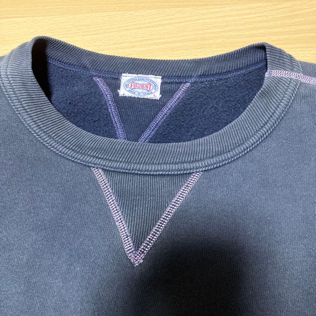 入手難！FULL COUNT はめ込み両V スウェット 肉厚 L