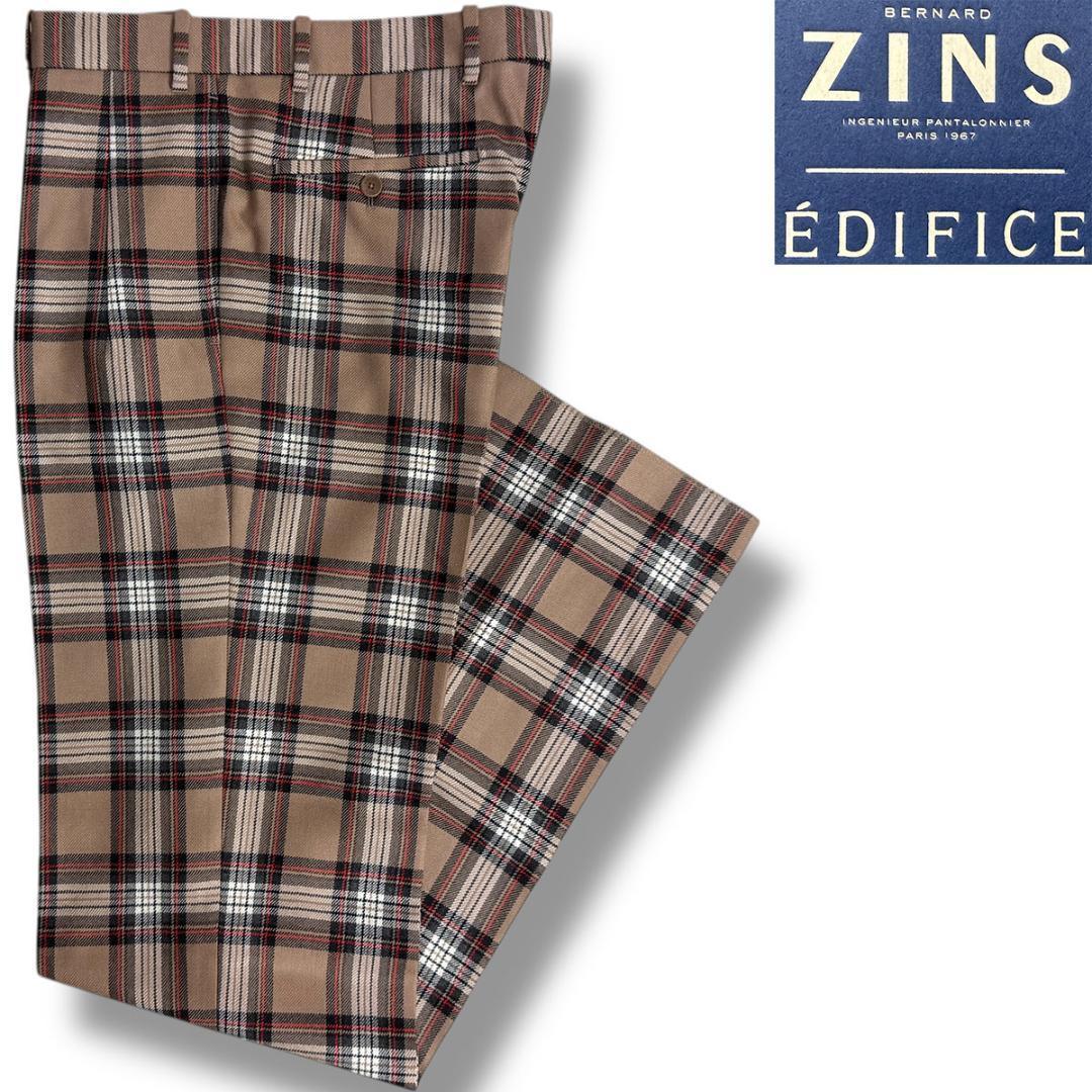 J3571 新品 ベルナールザンス エディフィス別注フランネルチェック2Pパンツ