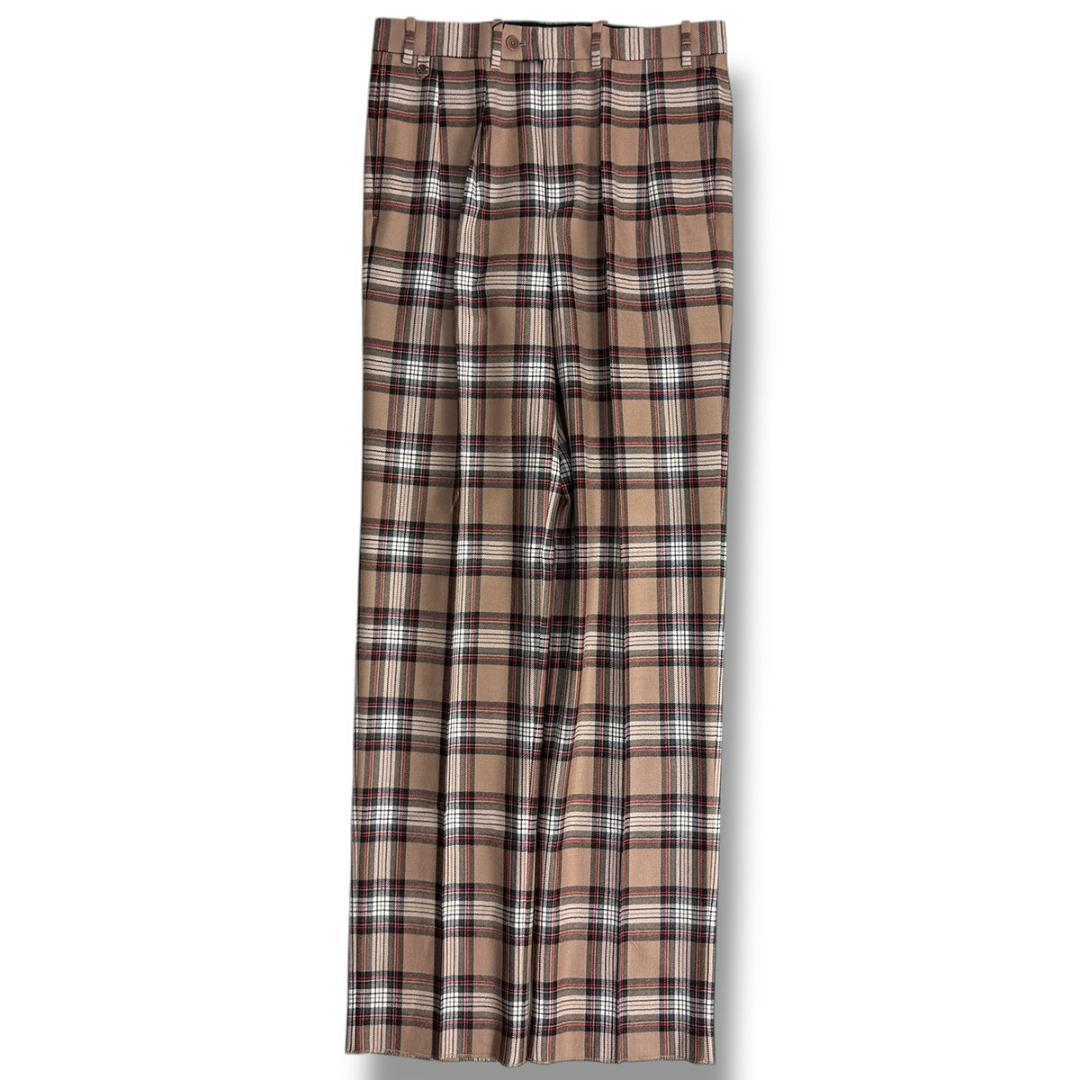 J3571 新品 ベルナールザンス エディフィス別注フランネルチェック2Pパンツ