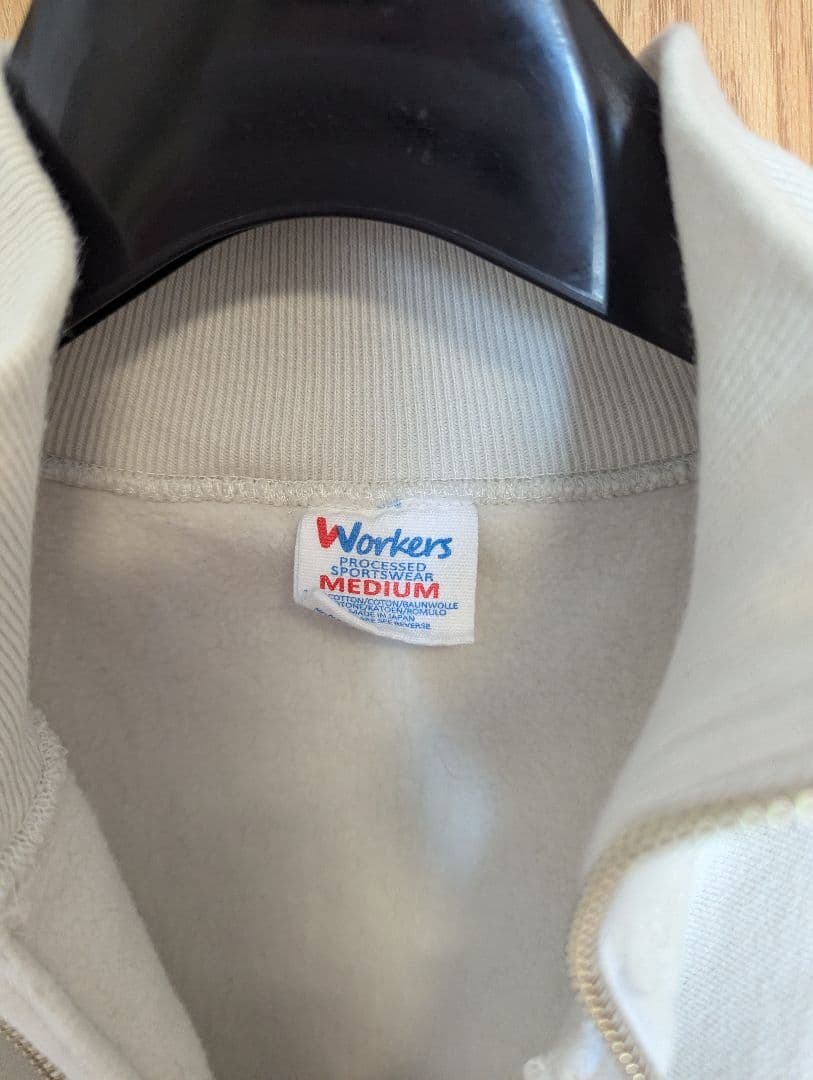 Workers ワーカーズ ハーフジップスウェット ホワイトグレー