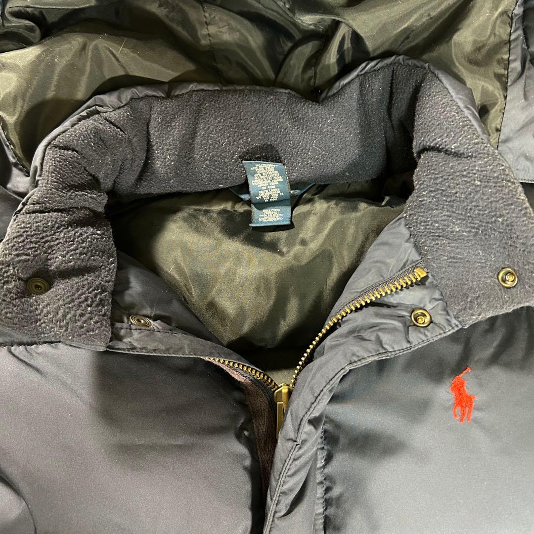 Ralph Lauren ダウンベスト　ネイビー　ラルフローレン　フード付　XL