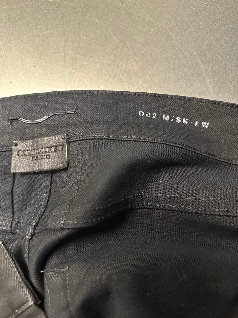 エディ期Saint Laurent 16ssコーティングスキニーデニム